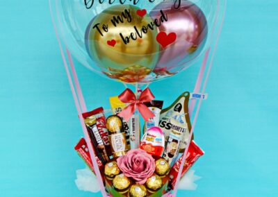 1 Balloon Chocolate Flower Box A