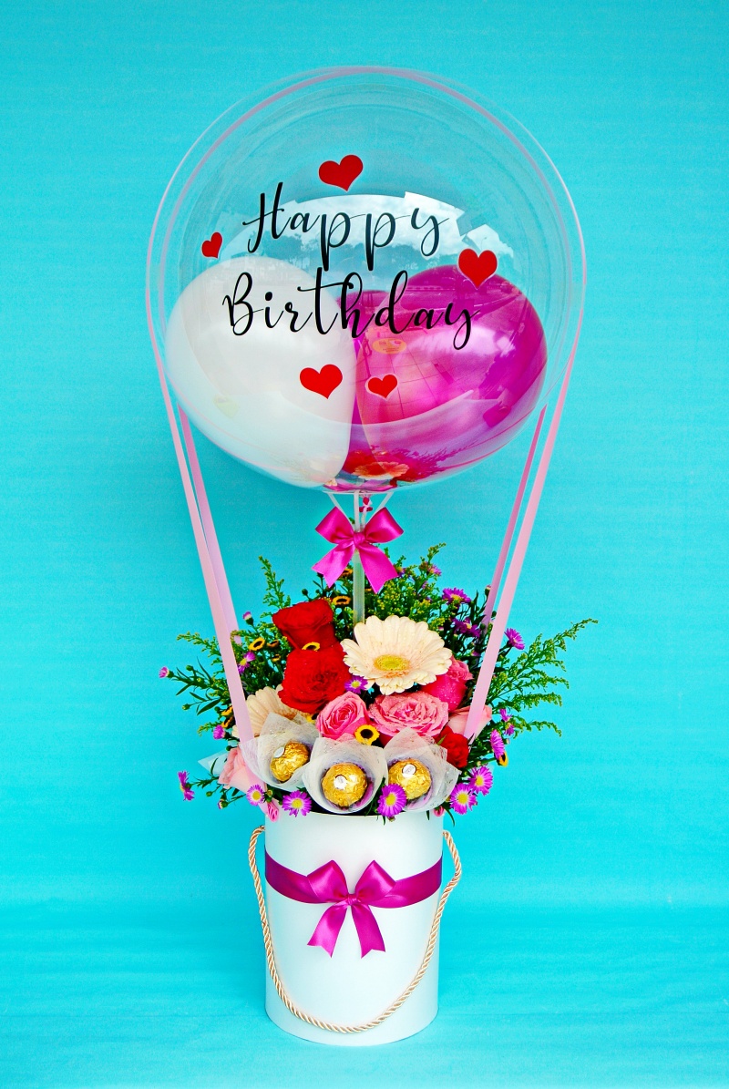 Balloon Flower Box A | Bunga Cinta Florist Kuantan